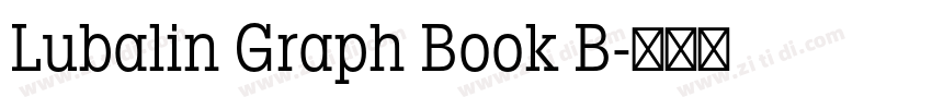 Lubalin Graph Book B字体转换